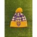 Adidas Accessories | Adidas Orlando City Sc Cuffed Winter Stocking Hat Pom New Mens Yellow Purple | Color: Purple/Yellow | Size: Os