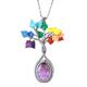 SAWEEZ Crystal Pendant Necklace For Women, Tree Of Life Braid Necklace 7 Chakra Nacklace Adjustable Rope Chain Natural Gemstone Necklace Lucky Jewelry Gift For Women Men,Amethyst