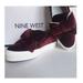 Nine West Shoes | Nine West Onosha Dark Wine Velvet Fabric Bow Slip-On Platform Sneakers Sz 7.5 | Color: Red | Size: 7.5
