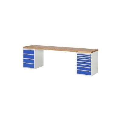 PROREGAL Werkbank Serie 7000 - Modell 7822 | HxBxT 84x300x70cm | 12x Schublade | Schubladenmaße 3x60 + 3x90 + 1x120 + 4x180mm Image