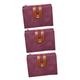 VALICLUD 3 Pcs Wallet for Cards for Women Coin Bag Ladies Purses Leather Purses Wallet Pocket Organizers Money Clip Wallet Clutch Bag Leather Wallets Coin Purse Student Photoprint Purple