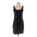 Mango Casual Dress - Sheath Scoop Neck Sleeveless: Black Print Dresses - Women's Size Medium