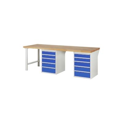 PROREGAL Werkbank Serie 7000 - Modell 7513 | HxBxT 84x250x90cm | 10x Schublade | Schubladenmaße 4x120 + 4x150 + 2x180mm Image