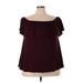 Torrid Sleeveless Top Burgundy Off The Shoulder Tops - Women's Size 3X Plus