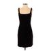 Ann Taylor Casual Dress - Sheath Square Sleeveless: Black Print Dresses - Women's Size 4