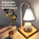 Lampe de table LED avec minuterie chauffe-bougie gradation lampes d'avertissement de fusion