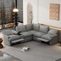 Gray Reclining Sectional - Latitude Run® Sofa Home Theater Reclining Sofa Sectional Couches for Living Room | Wayfair