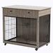 Tucker Murphy Pet™ Elius Wood Dog House Wood House in Gray/Brown | 33 H x 31.7 W x 23.2 D in | Wayfair DF27CF039AEB4A66A502D2AA22B435D4