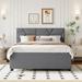 Latitude Run® Size Platform Bed w/ XL Size Trundle & 2 drawers Upholstered/Linen | 39.8 H x 63 W x 79.3 D in | Wayfair