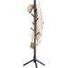 George Oliver Khylige Solid Wood Freestanding 8 - Hook Coat Rack Wood in Brown | 68.8 H x 17.7 W x 17.7 D in | Wayfair