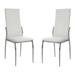 Brayden Studio® Curtez Metal Side Chair Dining Chair Faux Leather/Upholstered/Metal in White | 40 H x 17.25 W x 22.37 D in | Wayfair