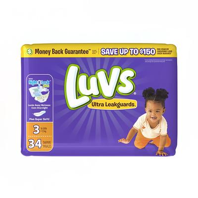 Procter & Gamble 85924 Luvs Diapers - Size 3, (4) 34-count Packs