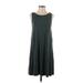 Ann Taylor LOFT Casual Dress - A-Line: Green Solid Dresses - Women's Size Small