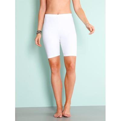 Radlerhose, Damen, Gr. 48, Normalgrößen, weiß, 95% Baumwolle, 5% Elasthan, unifarben, kurz, Hosen Image