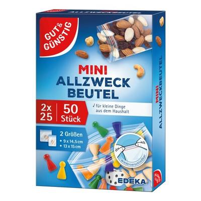 Gut und Günstig Mini-Allzweckbeutel 50 Stück transparent, 13x15 cm