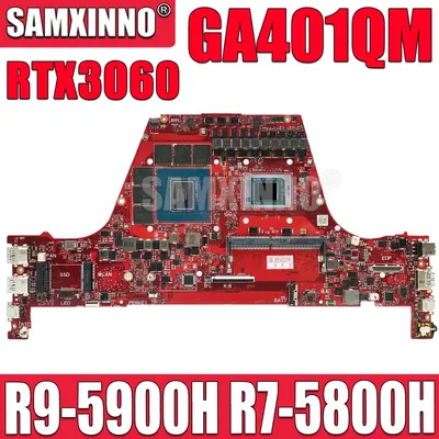 GA401QM Motherboard For ASUS ROG Zephyrus G14 GA401QM-HZ160T GA401Q Laptop Motherboard R9-5900H R7-5800H RTX 3060 Mainboard Work