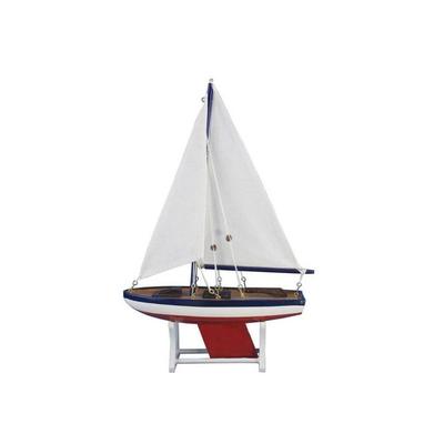Wooden It Floats 12" - American Floating Sailboat Model - 8" L x 2.5" W x 12" H