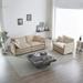 2 Seater Loveseat and Chair Set, 2 Piece Sofa & Chair Set, Loveseat and Accent Chair , 2-Piece Upholstered Chenille Sofa