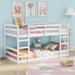 Solid Pine Twin Over Twin Bunk Bed with Ladder Space-Saving Design and Sturdy Construction