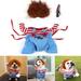 MeijuhugaF 1 Set Pet Cosplay Costume Spooky Deadly Doll Dog Clothes Versatile Comfortable Halloween Outfit for Dogs Cats