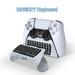 For PS5 Controller Bluetooth 3.0 Mini Chat Pad Messaging Game Keyboard Keyboard Built-in Speaker with 3.5mm Audio Jack for Messaging Game Live Chat White