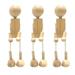 3PCS Cartoon DIY Wooden Toys Creative DIY White Embryo Toy Funny DIY Wooden Drawing Toy Adorable DIY Wooden Drawing Toy Early Educational Toy for Kids Child Playing