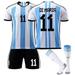 Argentina Soccer Jersey 2022 Jersey Shirt Short Sleeve Football Kit Kids/Adult Soccer Fans Gifts