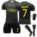 Mens/Kids 2022 Soccer Game Paris Fans Jerseys Football Team Shirts Black Gold