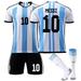 Argentina Soccer Jersey 2022 Jersey Shirt Short Sleeve Football Kit Kids/Adult Soccer Fans Gifts