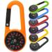 NUOLUX 12Pcs Portable Compass Pocket Compass Carabiner Compass Colored Climbing Compass Small Compass