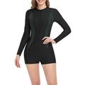 OFLALW Swimsuit for Women 2024 Shorty Wetsuit Womens Full Body Diving Suit Front Zip Wetsuit for Diving Snorkeling Surfing Swimming