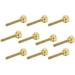 10 Pack 1/4-20 X 1-1/2 Inch Threads Solid Brass Knurled Thumb Screws Knobs With Straight Shoulders Right-Hand Threads SAE Flat Tip Uncoated (1/4-20 X 1-1/2 Inch Long Threads)