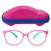 Children Glasses Anti-blue Glasses Flat Lens Silicone Goggles Protective Eyewear With Box for Home Woman Man Kids (C3 Pink Frame Green Leg With Random Color Box)