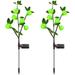 Koaiezne 2PCS Solar Garden Lights Outdoor Solar Pear Tree LED Lights With Large Power Capacity Waterproof Park Stake Lights For Patio Yard Walkway Nightview Decoration