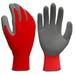 1 Pc Grease Monkey L Latex/Polyester Honeycomb Gray/Red Grip Gloves