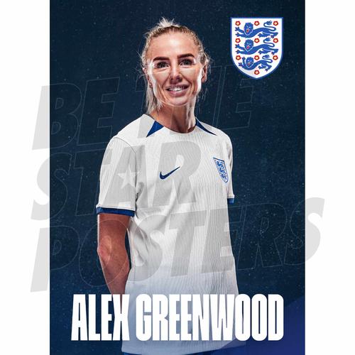 England Alex Greenwood Headshot Home Poster A3