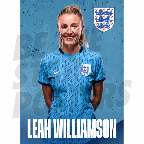 England Leah Williamson Headshot Auswärtsplakat A3