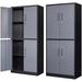 CCBIUOMBO 2 Drawer Lateral File Cabinet Metal Cabinet with Drawers Locking File Cabinet with Shelves Metal Cabinets for Letter/Legal/F4/A4 Size Files (Two Drawer Black)