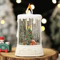 Christmas Lights Cameland Flameless Candles Christmas Snow Lantern Candle Shaped Snow Lantern With Music Glittering Lighted Lantern Christmas Tree Snowman Scene Festival 50ml Christmas Gifts