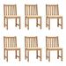 Patio Chairs 6 pcs with Cushions Solid Teak Wood