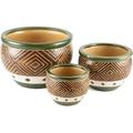 HNLLC Garden Planters Large Ceramic Planter Pots Ceramic Balcony Jade Planter Trio