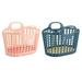 2Pcs Fruit Storage Basket Handheld Shopping Basket Hollow Design Plastic Basket for Storage