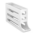 Automatic Scrolling Egg Rack Holder Storage Box Egg Basket Egg Containers Case (White)