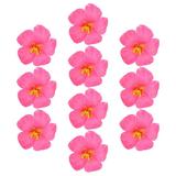 10pcs Hawaiian Hibiscus Flower Luau Flowers Artificial Tropical Flowers Flowers for Making Hair Clip Wreath Vine Party Decoration