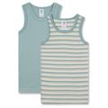 Sanetta - Kid's Boys Pure Doppelpack Shirt - Top Gr 92 grau/türkis