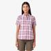 Dickies Women's Plaid Woven Shirt - Lilac Herringbone Size M (FS307)