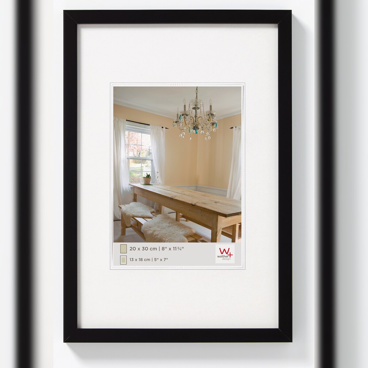 walther + design Peppers Holz Bilderrahmen 13X18 cm SCHWARZ Image