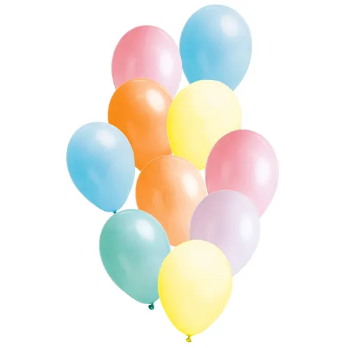 Lot de 10 ballons ""pastel"", 33 cm Ø