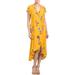 Free People Dresses | Free People Dress Lost In You Floral Midi Hi Lo Size Small Yellow Lavender | Color: Purple/Yellow | Size: S