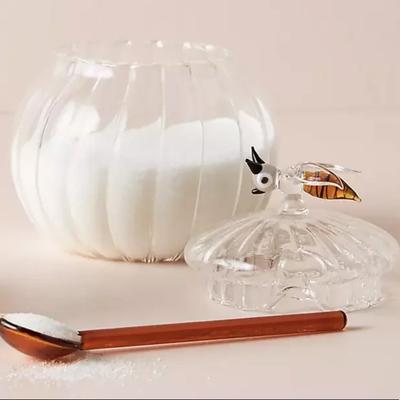 Anthropologie Dining | Avian Honey Bee Glass Sugar Pot With Spoon | Color: Brown | Size: Os